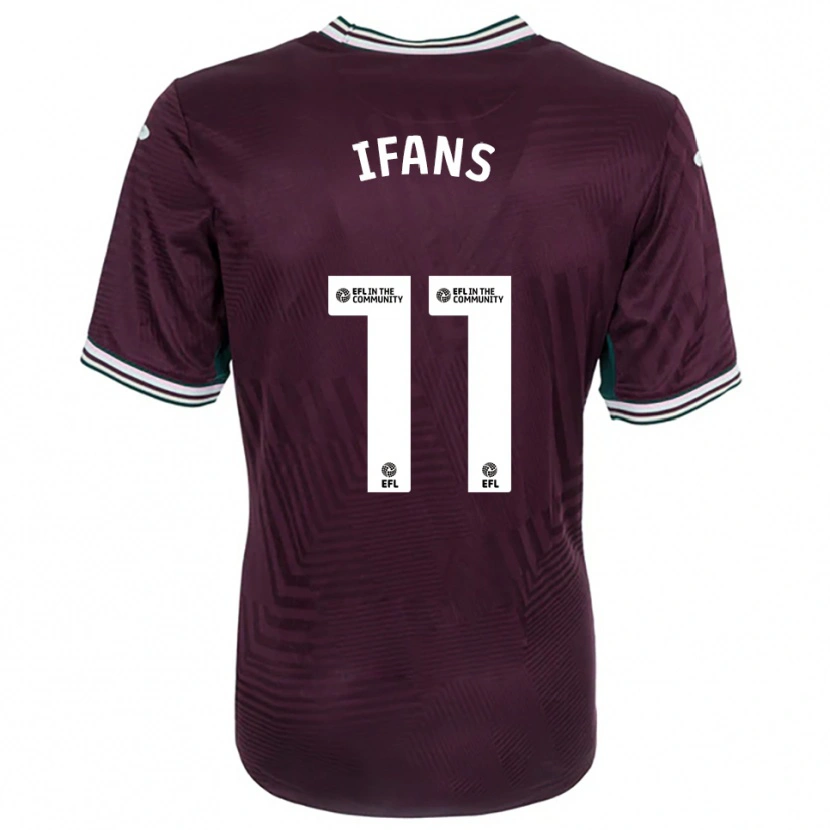 Danxen Dame Caio Ifans #11 Rustrød Hvit Bortetrøye Drakt Trøye 2025/26 Skjorter T-Skjorte