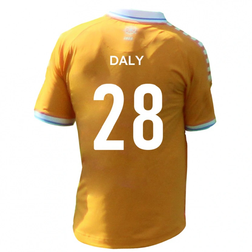 Danxen Dame Matty Daly #28 Gul Blå Bortetrøye Drakt Trøye 2025/26 Skjorter T-Skjorte