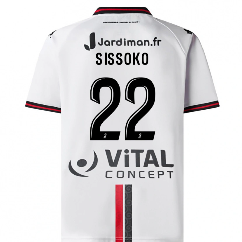 Danxen Dame Alpha Sissoko #22 Hvit Rød Bortetrøye Drakt Trøye 2025/26 Skjorter T-Skjorte