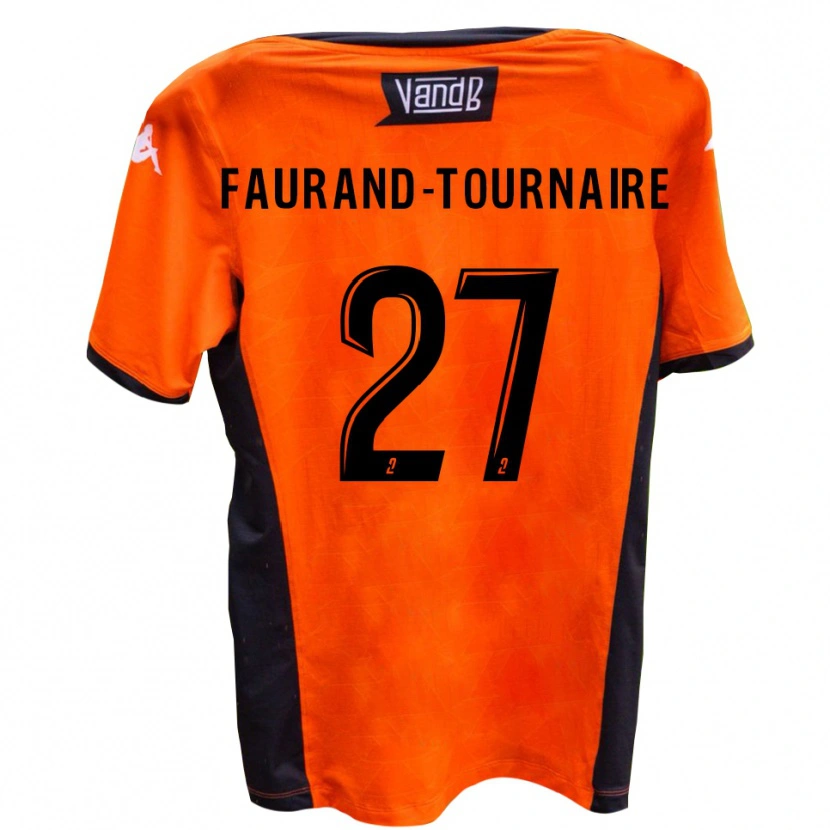 Danxen Dame Aymeric Faurand-Tournaire #27 Hvit Svart Bortetrøye Drakt Trøye 2025/26 Skjorter T-Skjorte