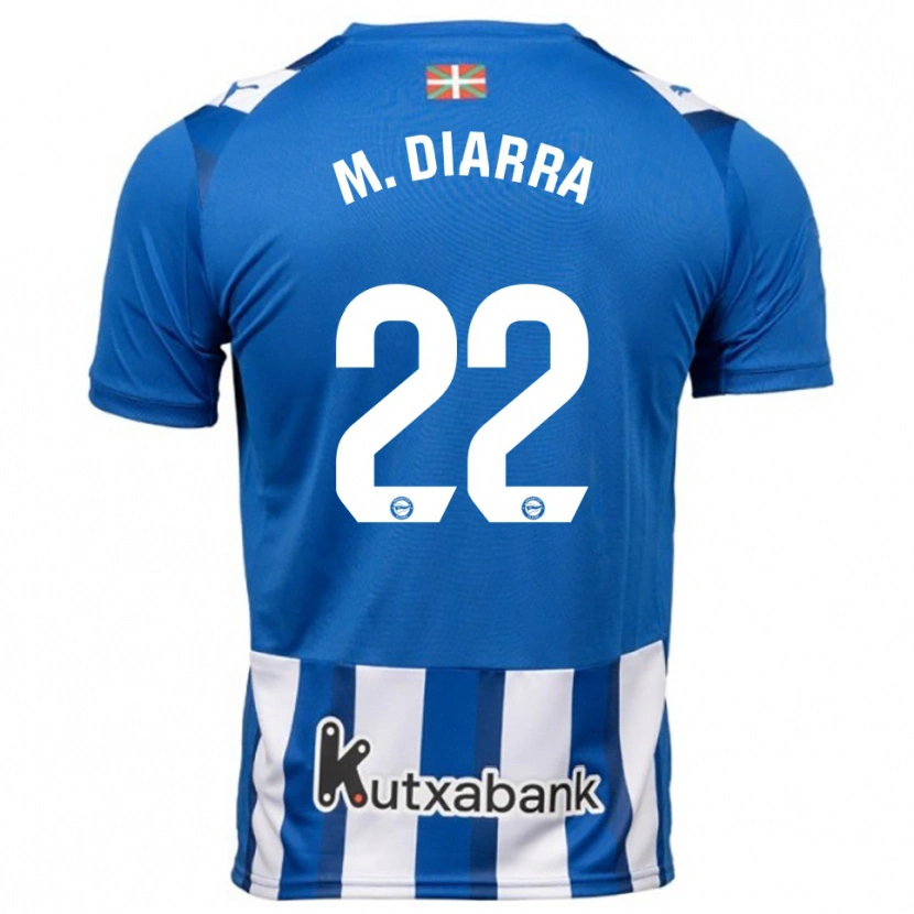 Danxen Barn Moussa Diarra #22 Blå Hvit Hjemmetrøye Drakt Trøye 2025/26 Skjorter T-Skjorte
