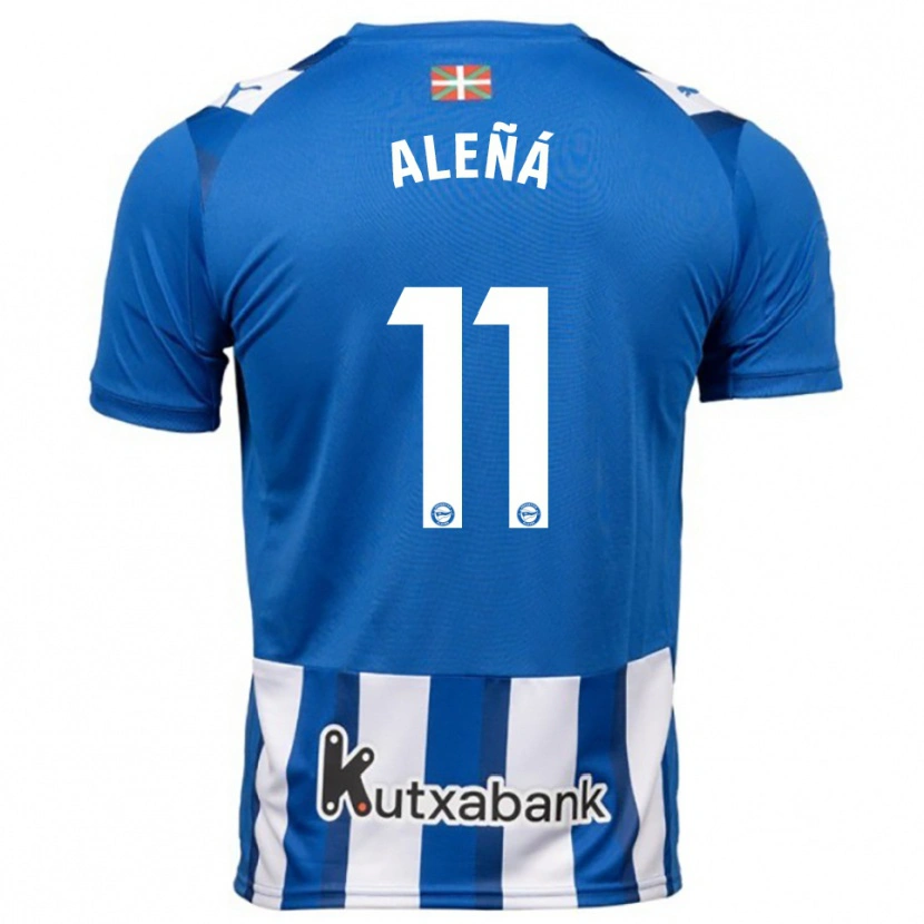 Danxen Barn Carles Aleñá #11 Blå Hvit Hjemmetrøye Drakt Trøye 2025/26 Skjorter T-Skjorte