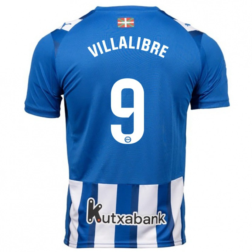 Danxen Barn Asier Villalibre #9 Blå Hvit Hjemmetrøye Drakt Trøye 2025/26 Skjorter T-Skjorte