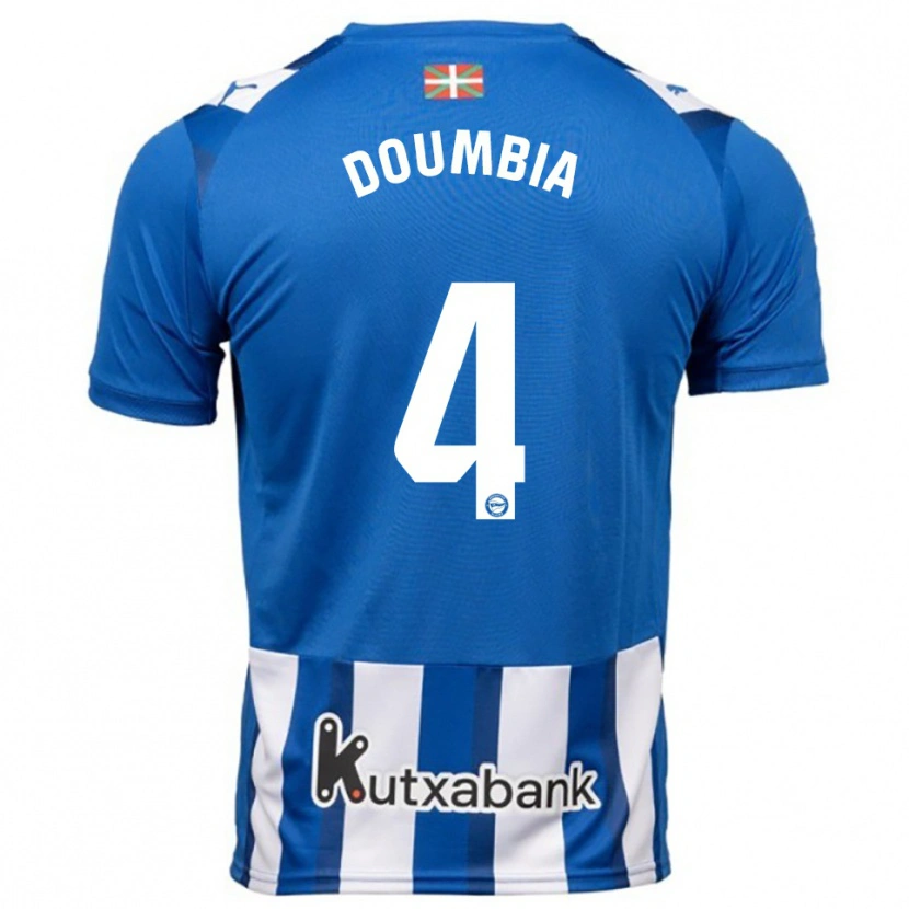Danxen Barn Daouda Doumbia #4 Blå Hvit Hjemmetrøye Drakt Trøye 2025/26 Skjorter T-Skjorte