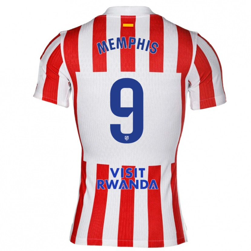 Danxen Barn Memphis Depay #9 Rød Hvit Hjemmetrøye Drakt Trøye 2025/26 Skjorter T-Skjorte