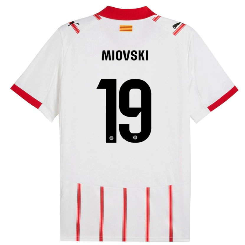 Danxen Barn Bojan Miovski #19 Hvit Rød Hjemmetrøye Drakt Trøye 2025/26 Skjorter T-Skjorte