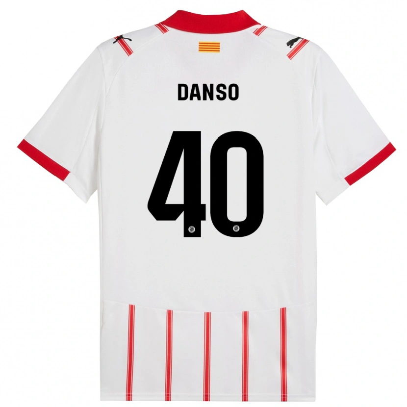 Danxen Barn Jordi Danso #40 Hvit Rød Hjemmetrøye Drakt Trøye 2025/26 Skjorter T-Skjorte