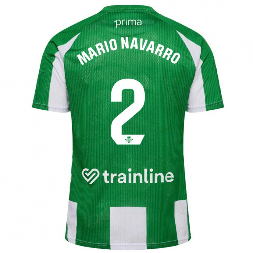 Danxen Barn Mario Navarro #2 Grønn Hvit Hjemmetrøye Drakt Trøye 2025/26 Skjorter T-Skjorte