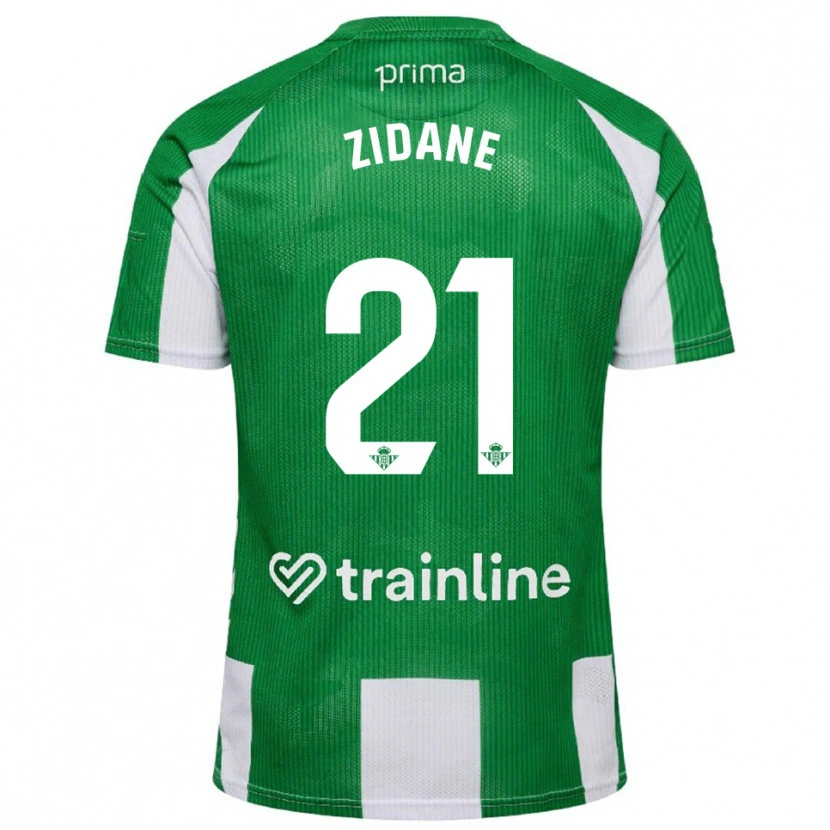 Danxen Barn Elyaz Zidane #21 Grønn Hvit Hjemmetrøye Drakt Trøye 2025/26 Skjorter T-Skjorte