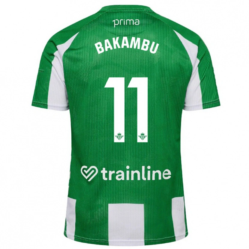 Danxen Barn Cédric Bakambu #11 Grønn Hvit Hjemmetrøye Drakt Trøye 2025/26 Skjorter T-Skjorte