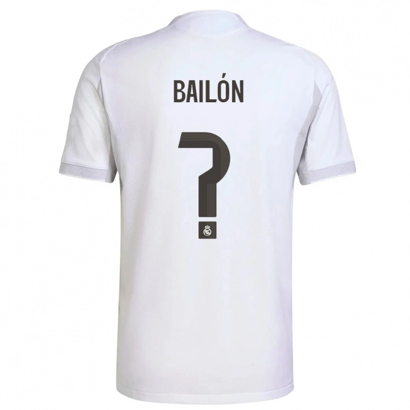 Danxen Barn Javi Bailón #0 Hvit Gul Hjemmetrøye Drakt Trøye 2025/26 Skjorter T-Skjorte