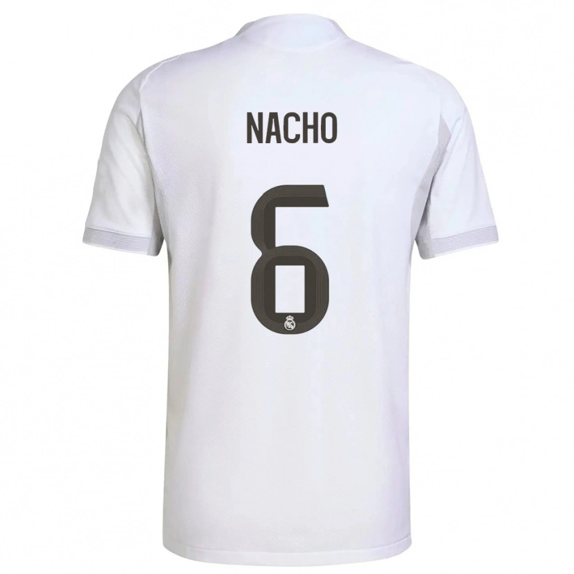 Danxen Barn Nacho Fernandez #6 Hvit Gul Hjemmetrøye Drakt Trøye 2025/26 Skjorter T-Skjorte