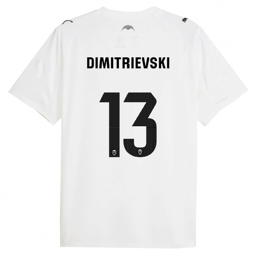 Danxen Barn Stole Dimitrievski #13 Hvit Svart Hjemmetrøye Drakt Trøye 2025/26 Skjorter T-Skjorte