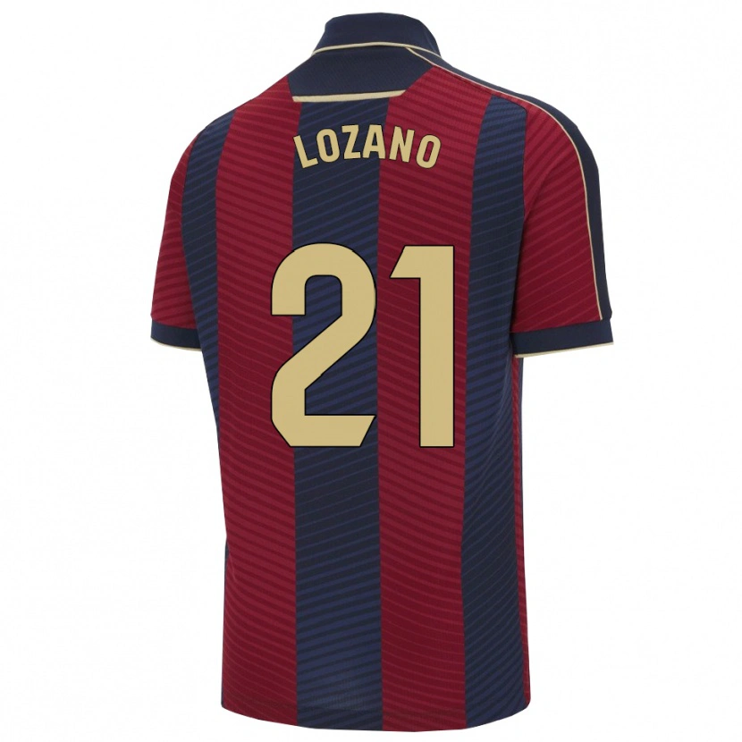 Danxen Barn Sergio Lozano #21 Rød Marineblå Hjemmetrøye Drakt Trøye 2025/26 Skjorter T-Skjorte