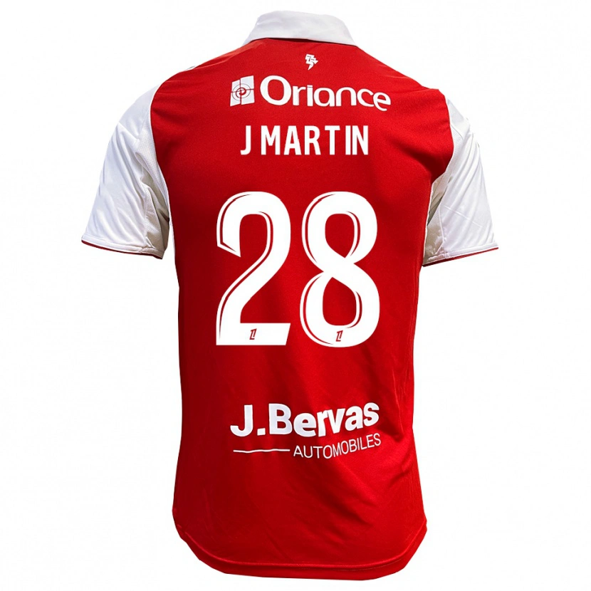 Danxen Barn Jonas Martin #28 Rød Hvit Hjemmetrøye Drakt Trøye 2025/26 Skjorter T-Skjorte