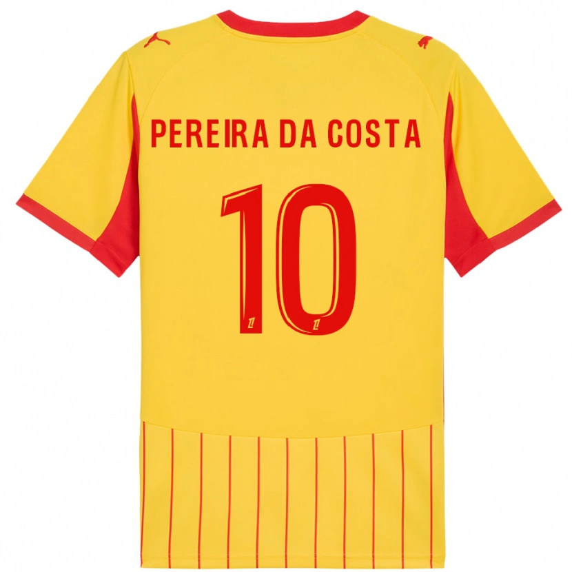 Danxen Barn David Pereira Da Costa #10 Gul Rød Hjemmetrøye Drakt Trøye 2025/26 Skjorter T-Skjorte