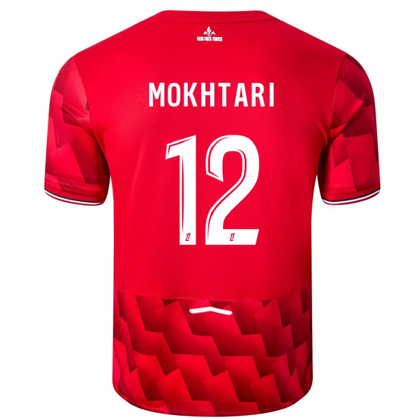 Danxen Barn Brahim Mokhtari #12 Rød Hvit Hjemmetrøye Drakt Trøye 2025/26 Skjorter T-Skjorte