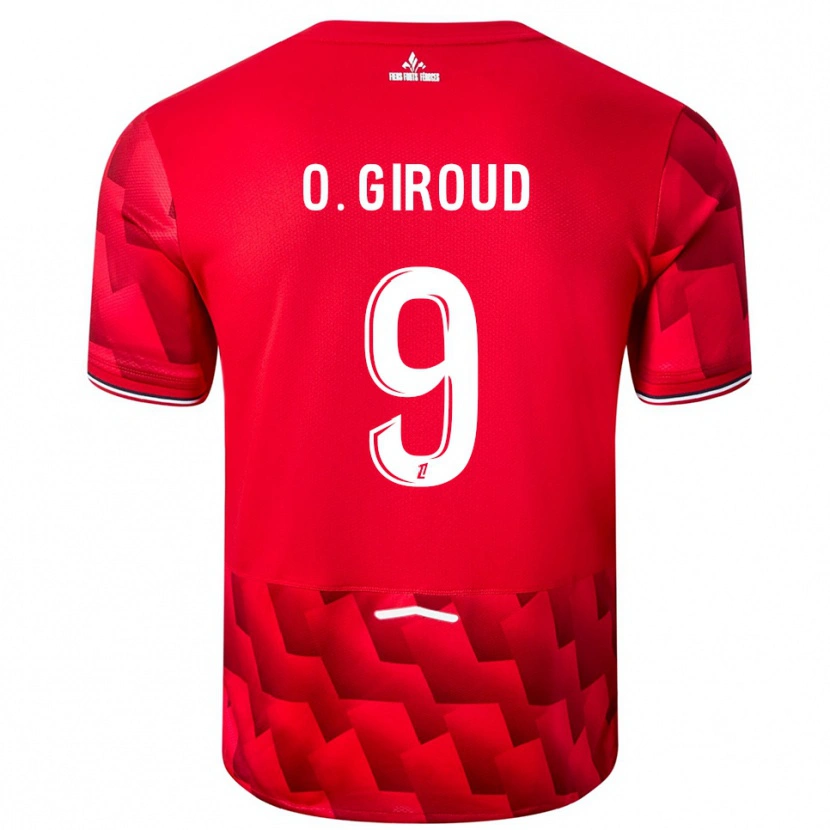 Danxen Barn Olivier Giroud #9 Rød Hvit Hjemmetrøye Drakt Trøye 2025/26 Skjorter T-Skjorte