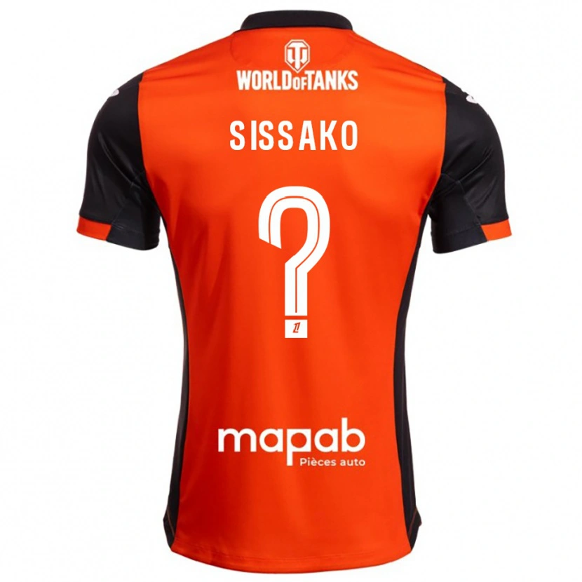 Danxen Barn Mohamed Sissako #0 Svart Oransje Hjemmetrøye Drakt Trøye 2025/26 Skjorter T-Skjorte