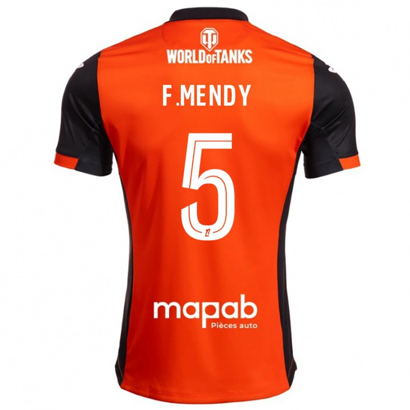 Danxen Barn Formose Mendy #5 Svart Oransje Hjemmetrøye Drakt Trøye 2025/26 Skjorter T-Skjorte