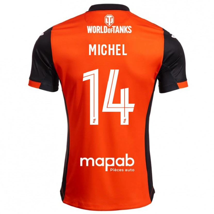 Danxen Barn Raphaël Michel #14 Svart Oransje Hjemmetrøye Drakt Trøye 2025/26 Skjorter T-Skjorte