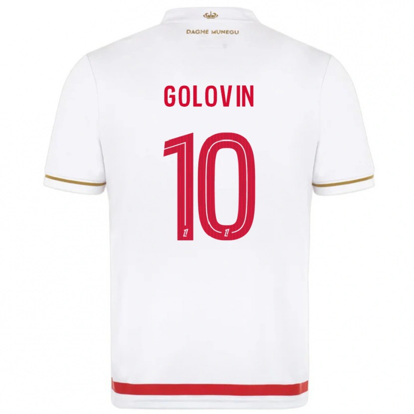 Danxen Barn Aleksandr Golovin #10 Rød Hvit Hjemmetrøye Drakt Trøye 2025/26 Skjorter T-Skjorte