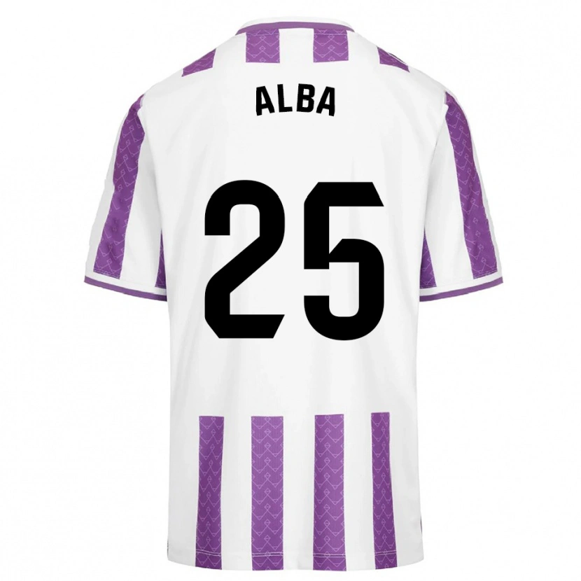 Danxen Barn Alba Acebes Rodríguez #25 Lilla Hvit Hjemmetrøye Drakt Trøye 2025/26 Skjorter T-Skjorte