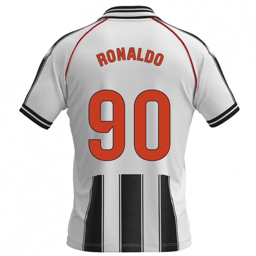Danxen Barn Ronaldo #90 Hvit Svart Hjemmetrøye Drakt Trøye 2025/26 Skjorter T-Skjorte