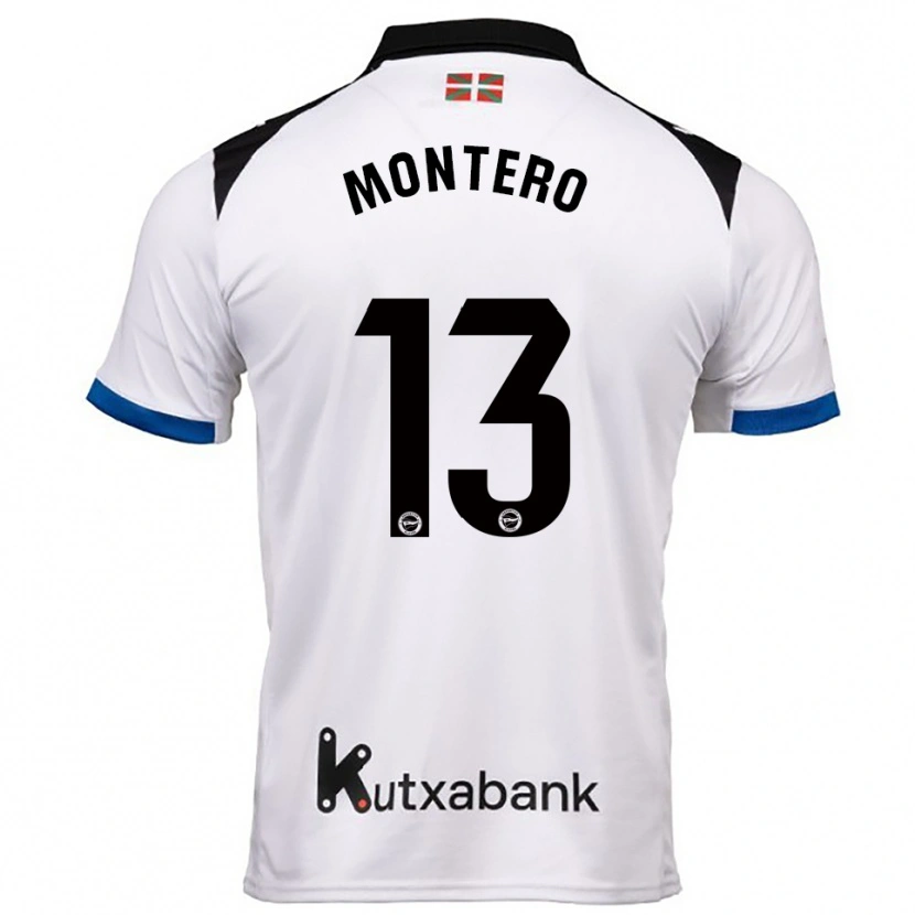 Danxen Barn Rubén Montero #13 Hvit Blå Bortetrøye Drakt Trøye 2025/26 Skjorter T-Skjorte