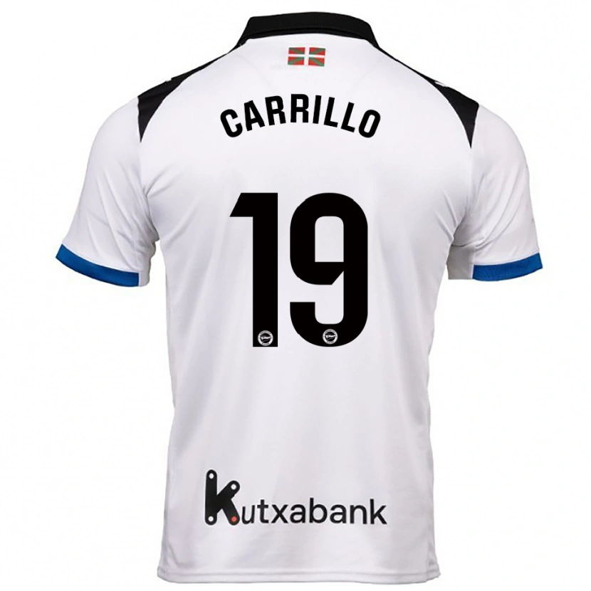 Danxen Barn Sara Carrillo #19 Hvit Blå Bortetrøye Drakt Trøye 2025/26 Skjorter T-Skjorte