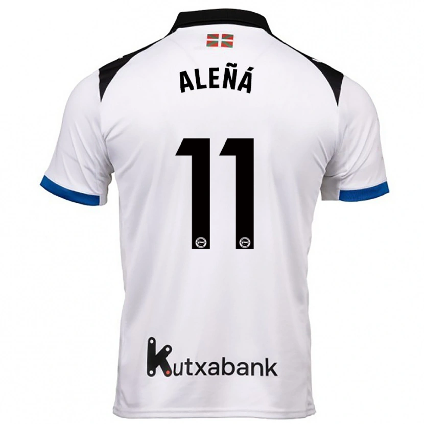 Danxen Barn Carles Aleñá #11 Hvit Blå Bortetrøye Drakt Trøye 2025/26 Skjorter T-Skjorte