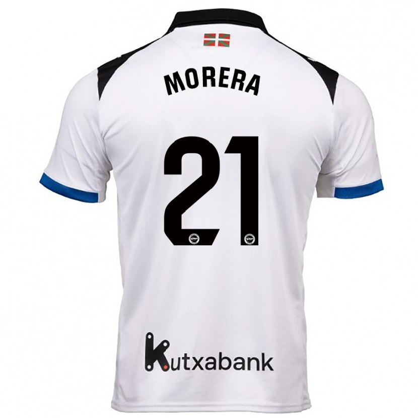 Danxen Barn Carla Morera #21 Hvit Blå Bortetrøye Drakt Trøye 2025/26 Skjorter T-Skjorte