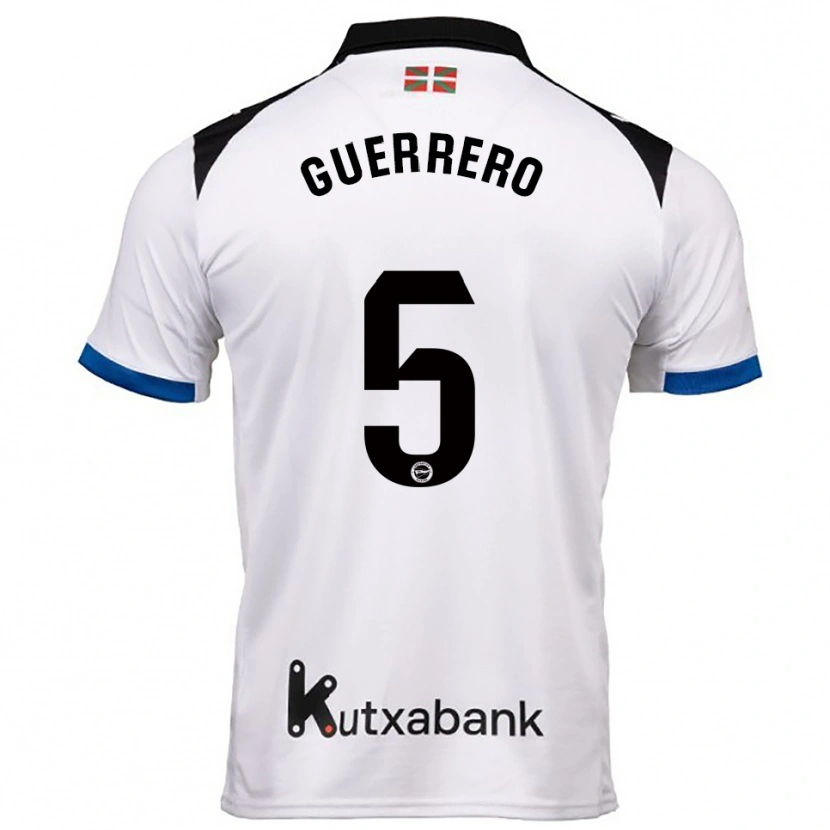 Danxen Barn Ángel Guerrero #5 Hvit Blå Bortetrøye Drakt Trøye 2025/26 Skjorter T-Skjorte