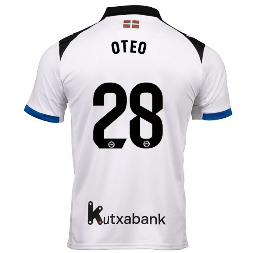 Danxen Barn Iñigo Oteo #28 Hvit Blå Bortetrøye Drakt Trøye 2025/26 Skjorter T-Skjorte