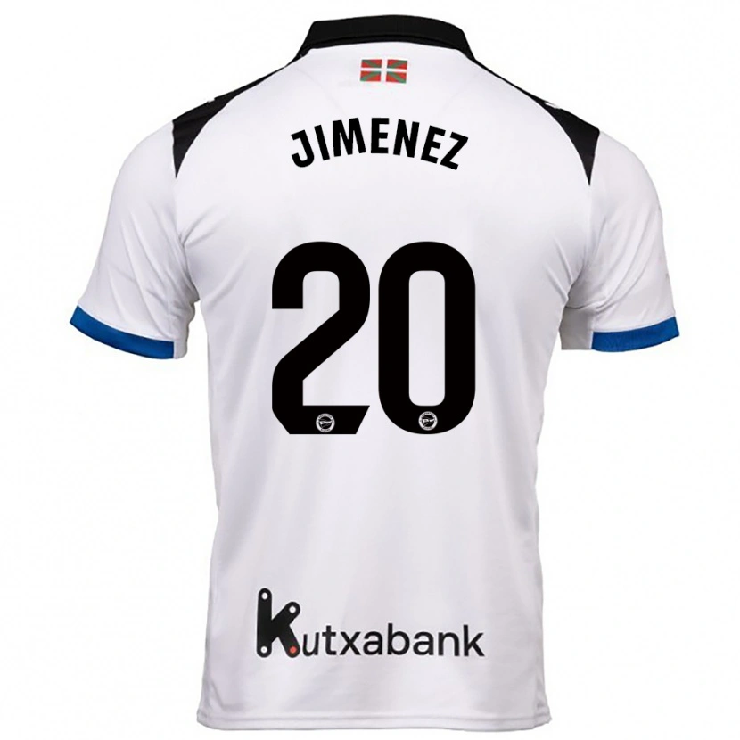 Danxen Barn Encarnacion Jimenez #20 Hvit Blå Bortetrøye Drakt Trøye 2025/26 Skjorter T-Skjorte