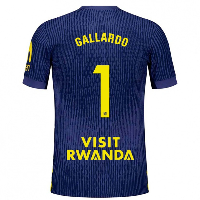 Danxen Barn Lola Gallardo #1 Marineblå Gul Bortetrøye Drakt Trøye 2025/26 Skjorter T-Skjorte