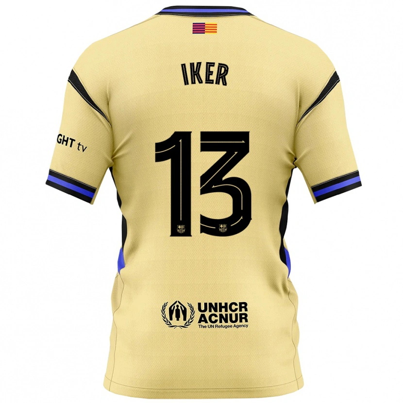 Danxen Barn Iker Rodríguez #13 Gul Svart Bortetrøye Drakt Trøye 2025/26 Skjorter T-Skjorte