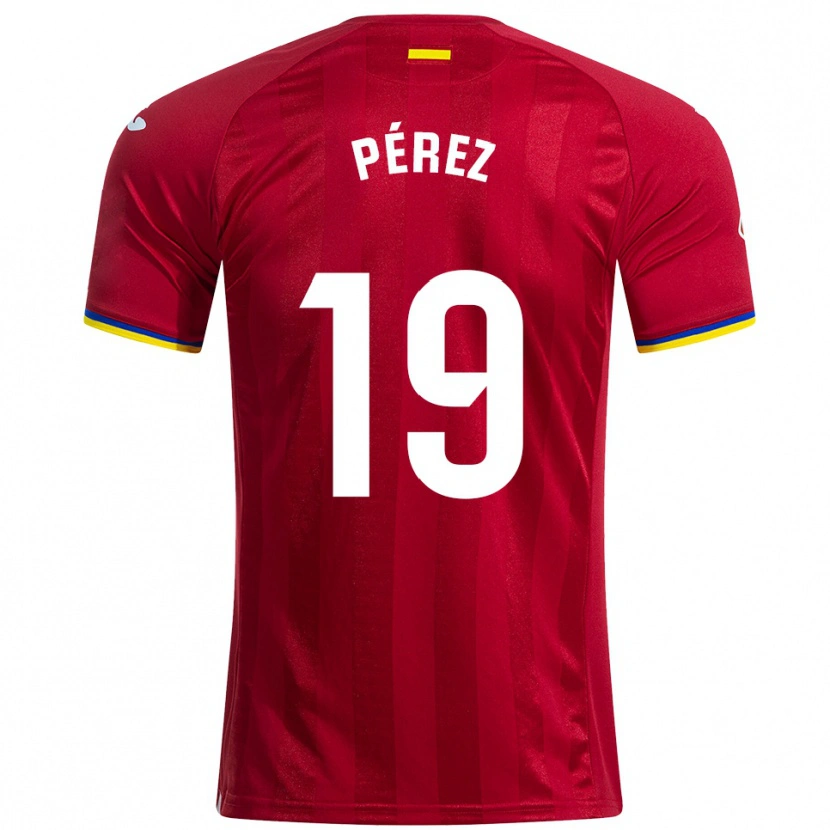 Danxen Barn Joselu Pérez #19 Rød Gul Blå Bortetrøye Drakt Trøye 2025/26 Skjorter T-Skjorte