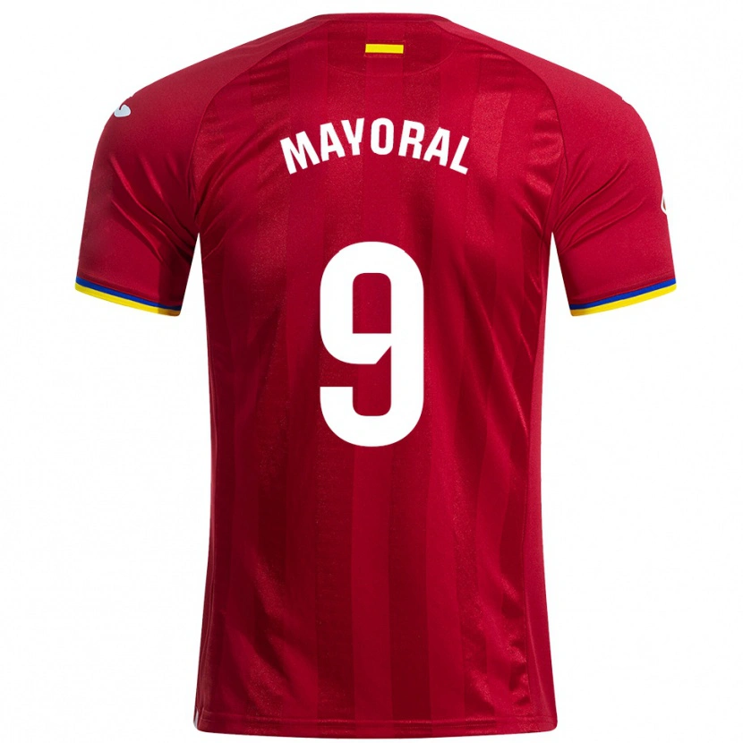 Danxen Barn Borja Mayoral #9 Rød Gul Blå Bortetrøye Drakt Trøye 2025/26 Skjorter T-Skjorte