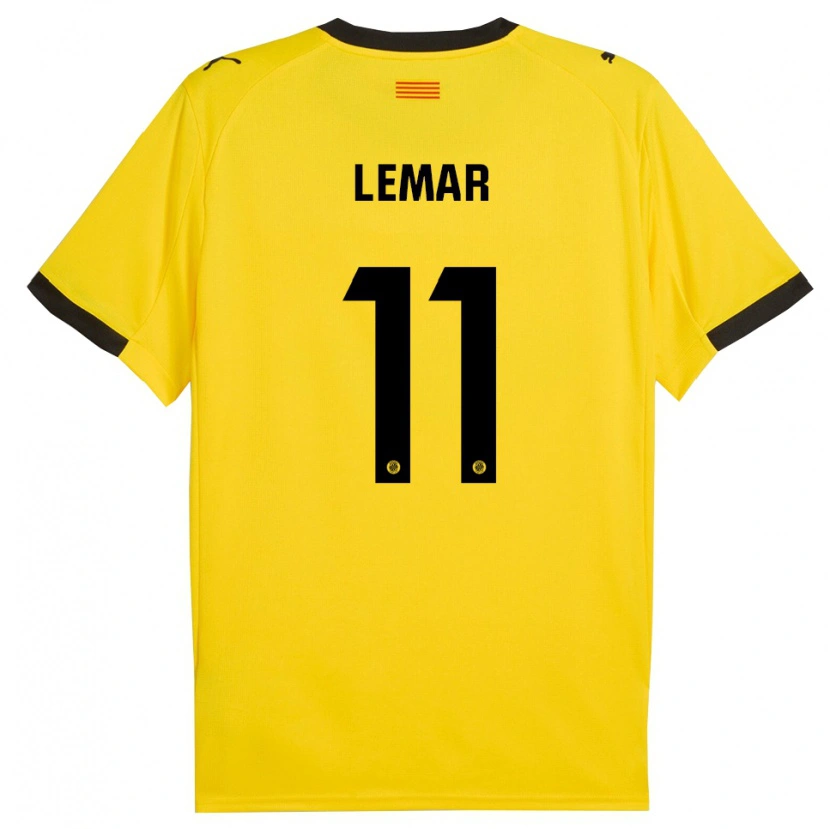 Danxen Barn Thomas Lemar #11 Gul Svart Bortetrøye Drakt Trøye 2025/26 Skjorter T-Skjorte