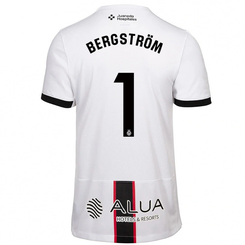 Danxen Barn Lucas Bergström #1 Hvit Svart Bortetrøye Drakt Trøye 2025/26 Skjorter T-Skjorte