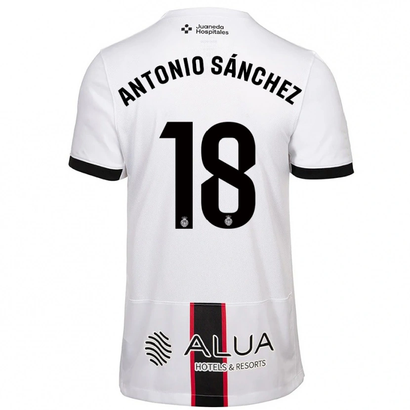 Danxen Barn Antonio Sánchez #18 Hvit Svart Bortetrøye Drakt Trøye 2025/26 Skjorter T-Skjorte