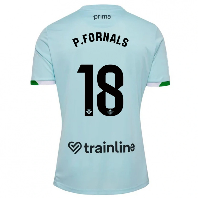 Danxen Barn Pablo Fornals #18 Lyseblå Grønn Bortetrøye Drakt Trøye 2025/26 Skjorter T-Skjorte