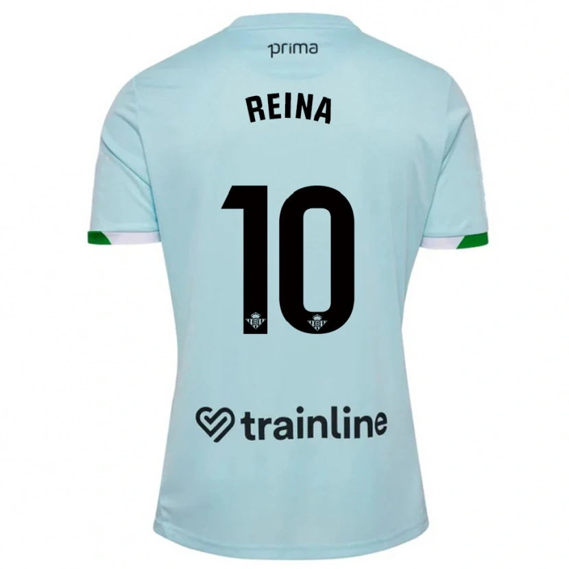 Danxen Barn Carlos Reina #10 Lyseblå Grønn Bortetrøye Drakt Trøye 2025/26 Skjorter T-Skjorte