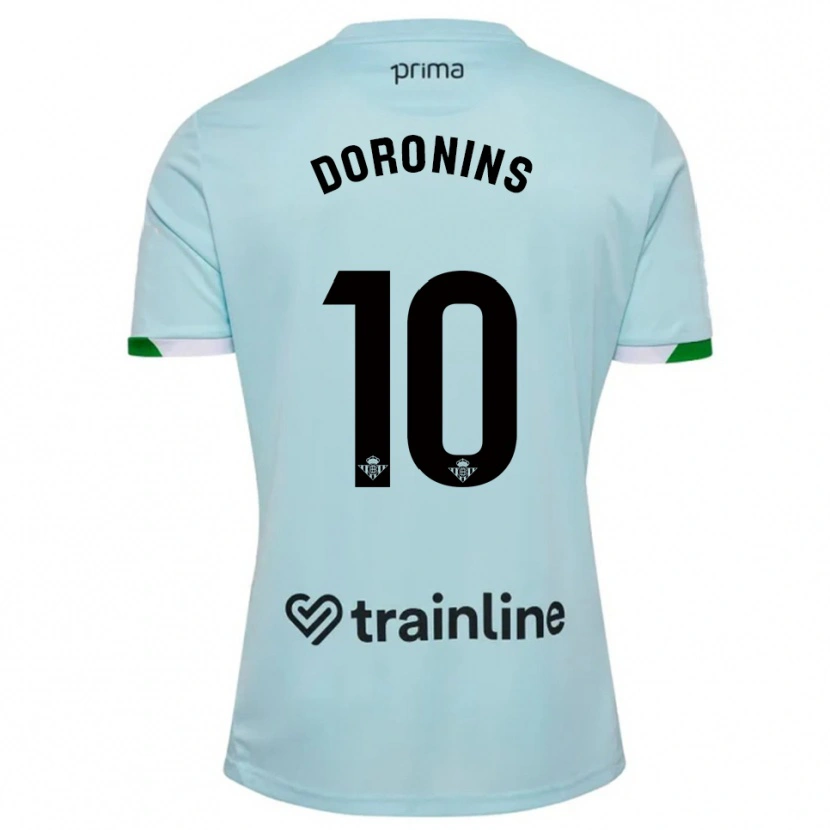 Danxen Barn Nikita Doronins #10 Lyseblå Grønn Bortetrøye Drakt Trøye 2025/26 Skjorter T-Skjorte