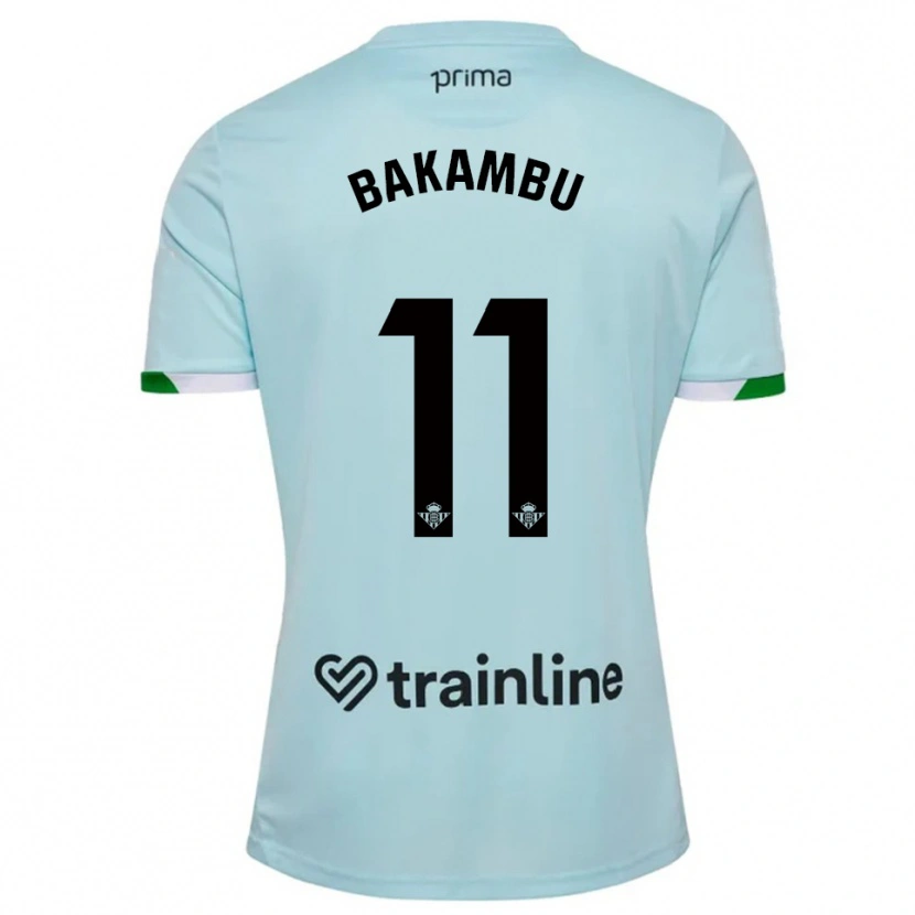 Danxen Barn Cédric Bakambu #11 Lyseblå Grønn Bortetrøye Drakt Trøye 2025/26 Skjorter T-Skjorte