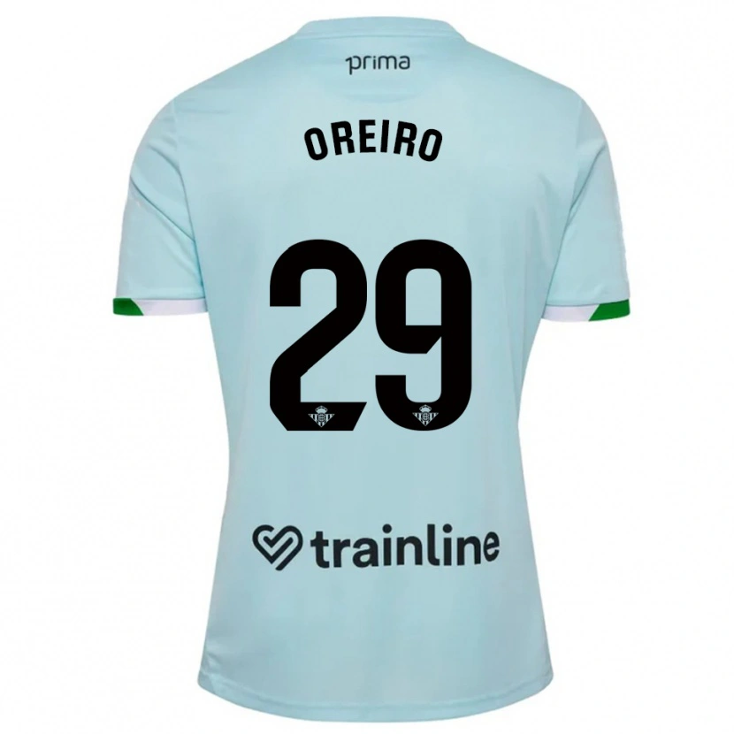 Danxen Barn Jorge Oreiro #29 Lyseblå Grønn Bortetrøye Drakt Trøye 2025/26 Skjorter T-Skjorte