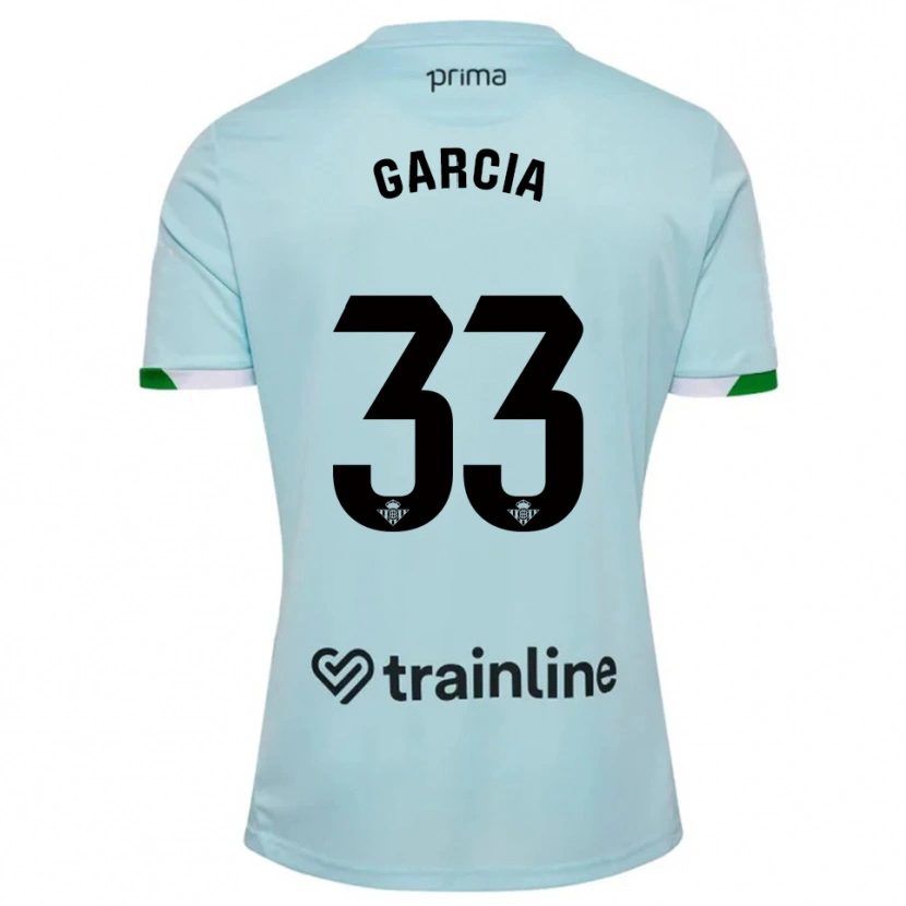 Danxen Barn Pablo García #33 Lyseblå Grønn Bortetrøye Drakt Trøye 2025/26 Skjorter T-Skjorte