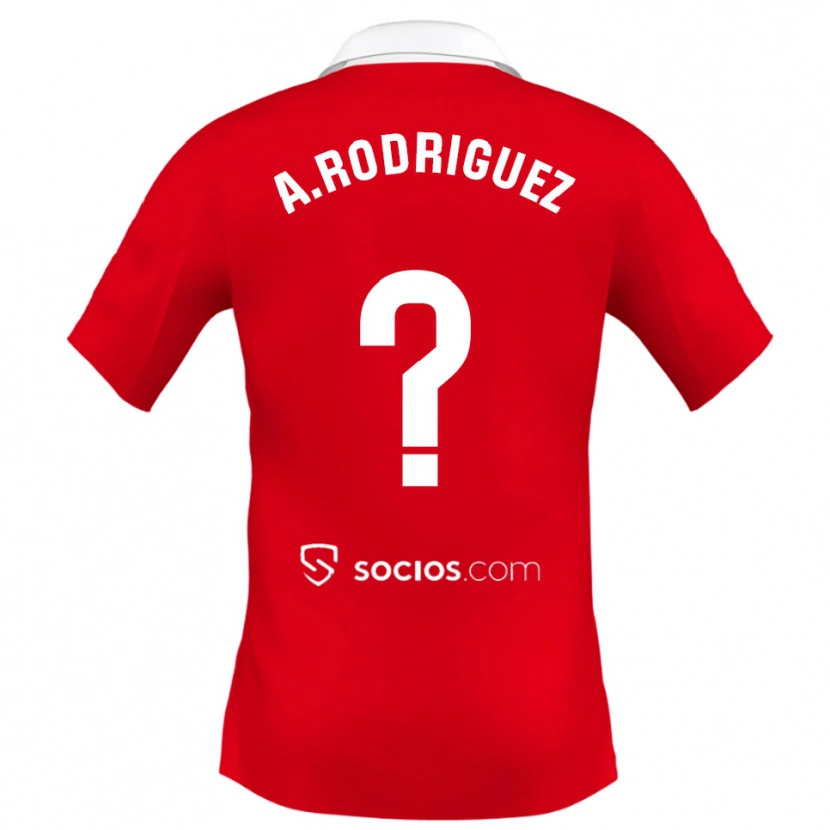 Danxen Barn Ángel Rodríguez #0 Rød Hvit Grå Bortetrøye Drakt Trøye 2025/26 Skjorter T-Skjorte