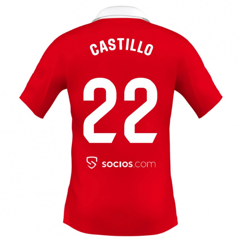 Danxen Barn José Castillo #22 Rød Hvit Grå Bortetrøye Drakt Trøye 2025/26 Skjorter T-Skjorte